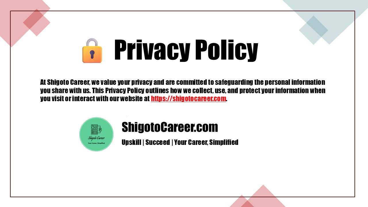 Shigoto Career - Privacy Policy